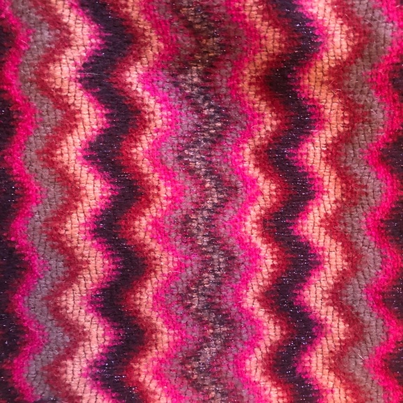 MISSONI pink purpl chevron print wool mohair scarf - Picture 2 of 3